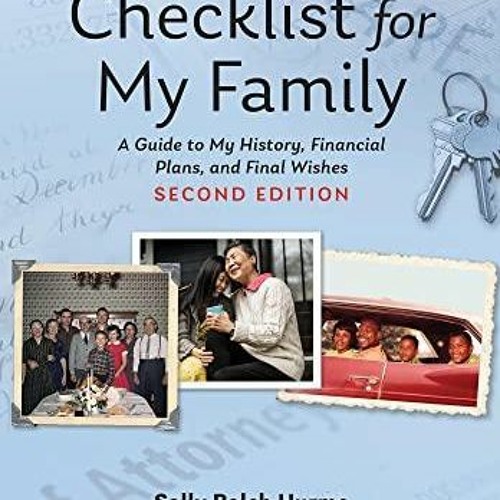 PDf Book ABA/AARP Checklist for My Family: A Guide to My History, Financial Plan