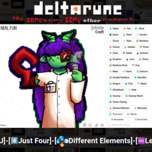 J]-[5️⃣ Just Five]-[💧🌎🔥💨⚡ Different Elements]-[🍮 For Some - [Deltarune; TSSSOP]