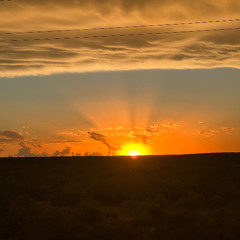 viendo el amanecer con el rivo