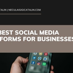 The Best Social Media Platforms For Businesses To Use | Neculai Gigi Catalin