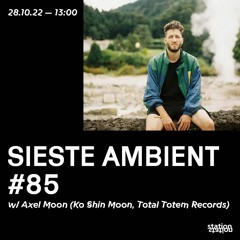 Sieste Ambient #85 w/ Axel Moon (Ko Shin Moon, Total Totem Records)