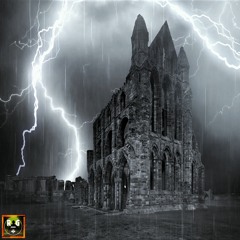 Extreme Thunder and Lightning Sounds with Howling Wind and Light Rain on Whitby Abbey