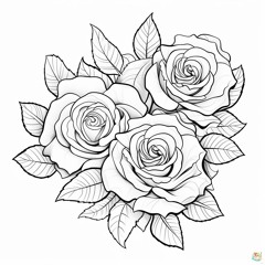 Rose coloring pages