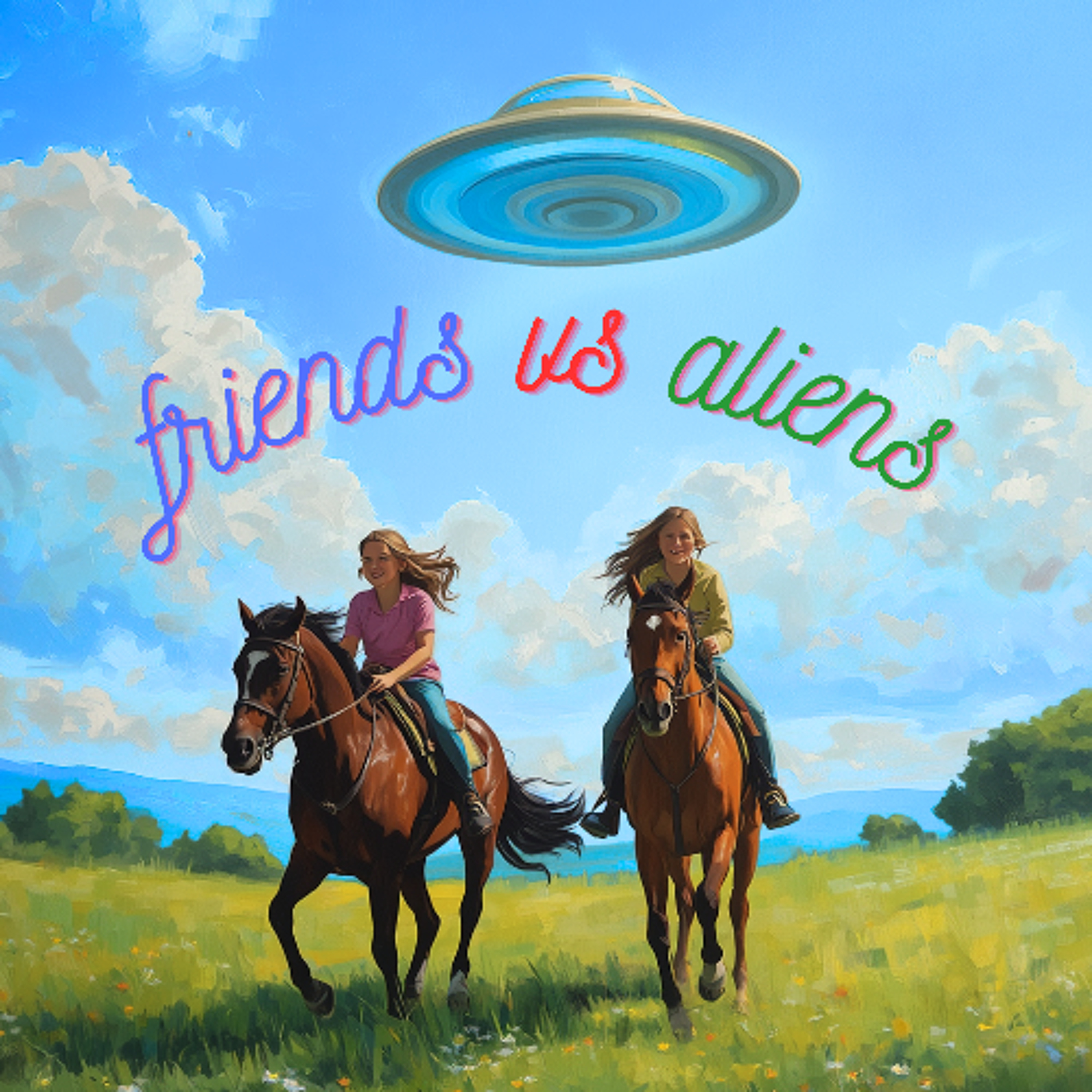 Friends vs Aliens - Sophia, Lilah, Xander, and Sebastian - School of the Nativity
