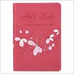 P.D.F. ⚡️ DOWNLOAD KJV Holy Bible, Compact Floral Pink Faux Leather w/Ribbon Marker, Red Letter, Kin