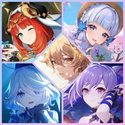 Nilou, Kamisato Ayaka, Aether, Furina, Keqing - First Love