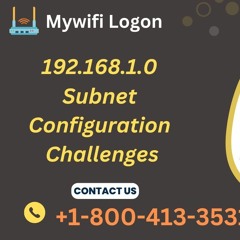 192.168.1.0 Subnet Configuration Challenges Call MyWiFiLogon At +1-800-413-3531