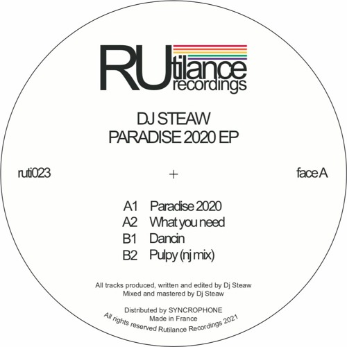 Dj Steaw - Paradise 2020 ep - ruti023