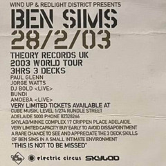 BEN SIMS - WIND UP - ADELAIDE 28/02/2003