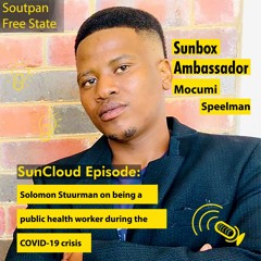 Mocumi interviews a health worker Solomon Stuurman