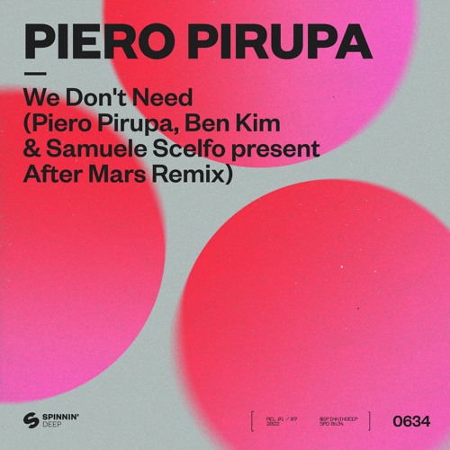 Piero Pirupa - We Don't Need (Piero Pirupa, Ben Kim & Samuele Scelfo Present After Mars Remix)