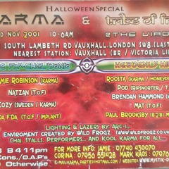 HALLOWEEN MIX for karma production party.At Wauxhall Lambeth road London 2001