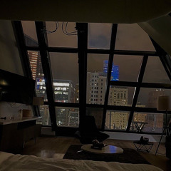 dark snowy night