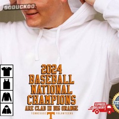 Tennessee Volunrs 2024 Baseball National Champions Clad In Big Orange Shirt