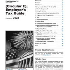 [VIEW] EBOOK 📪 Publication 15 (2022), (Circular E), Employer's Tax Guide by  U.S. In