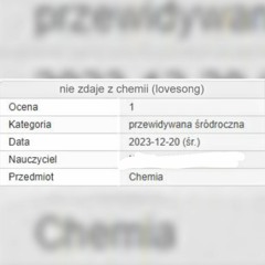 nie zdaje z chemii (lovesong)