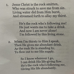 Jesus Christ is the rock smitten