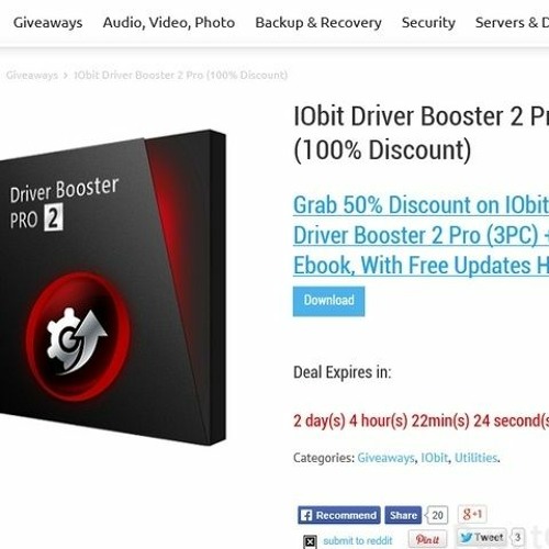 Stream Giveaway: IObit Driver Booster Pro V4.2 For FREE |WORK| from  Combiopecse | Listen online for free on SoundCloud