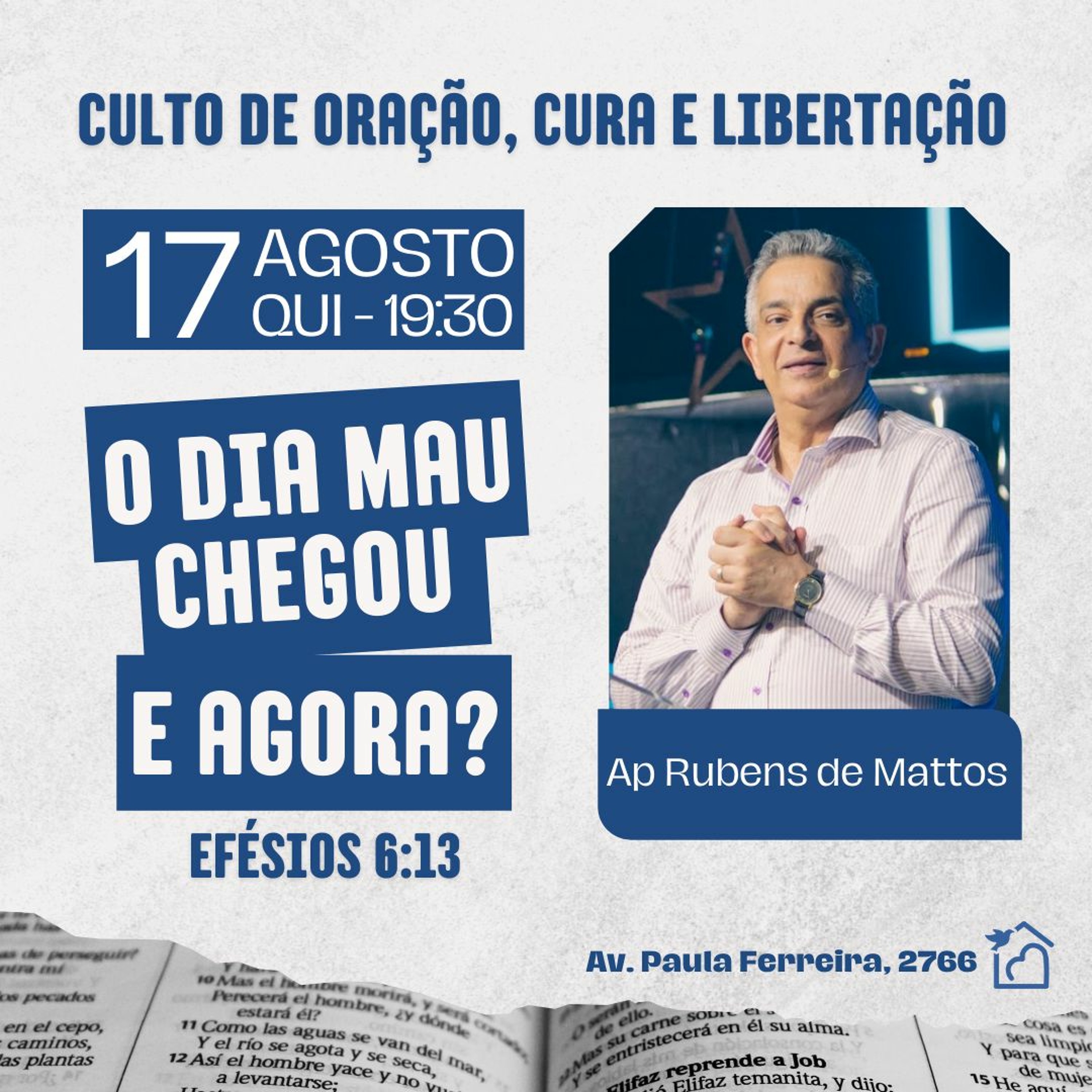 O Dia Mau Chegou. E Agora? - Apóstolo Rubens De Mattos 17/08/2023 episode artwork