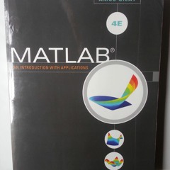 ✔️⚡️ BOOK (PDF) MATLAB: An Introduction with Applications