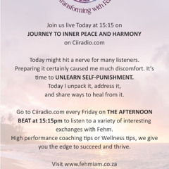 09/05/25 The Afternoon Beat : Unlearning inner punishment - breaking the cycle on Journey to inner peace and harmony