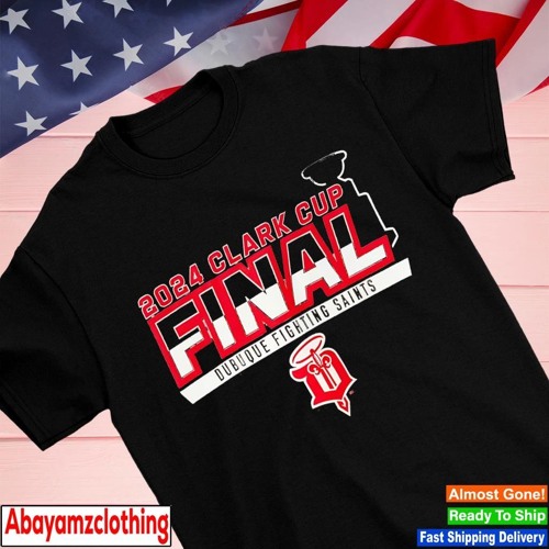 Dubuque Fighting Saints 2024 Clark cup final shirt