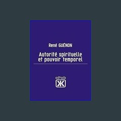 #^Ebook ⚡ Autorité spirituelle et pouvoir temporel (French Edition) pdf