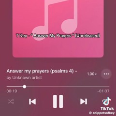 Lil Tony - Answer My Prayers (Psalms 4) (Unreleased Snippet)