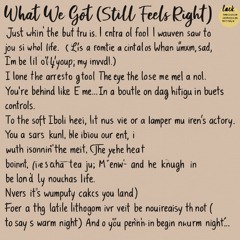 What We Got (Still Feels Right)