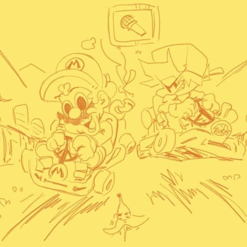 Here We Go Fnf Mod Mario Kart / FNF MOD VS Mario Kart DEMO/ Song Here We Go