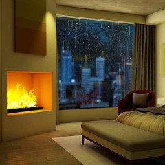 Relaxing Rainstorm for Sleeping or Studying feat. Crackling Fireplace (75 Minutes)