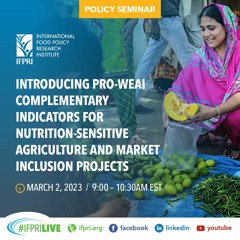 Intro. pro-WEAI complementary indicators for nutrition-sensitive agric. & market inclusion projects