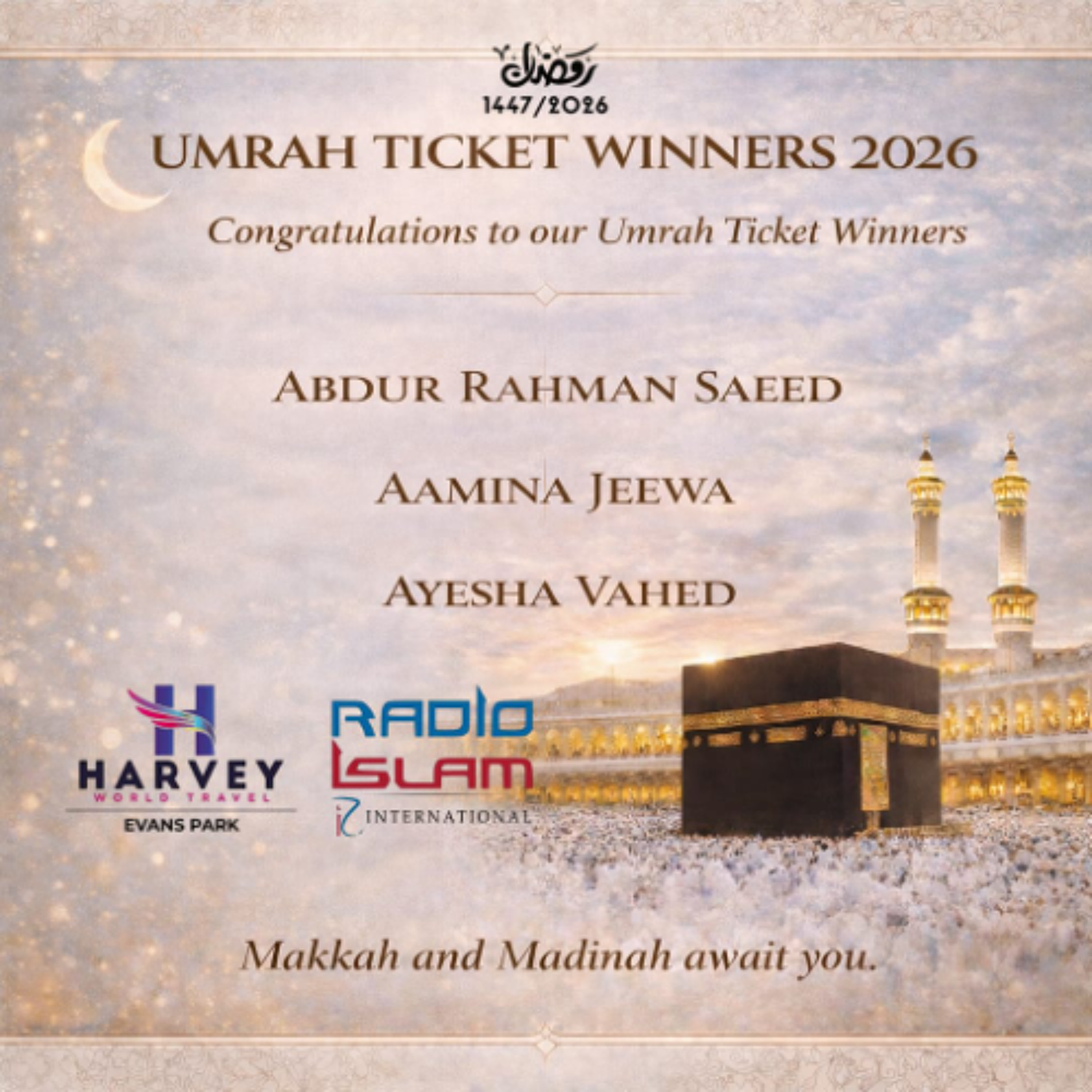 This Is the Moment: Umrah Winners Announced