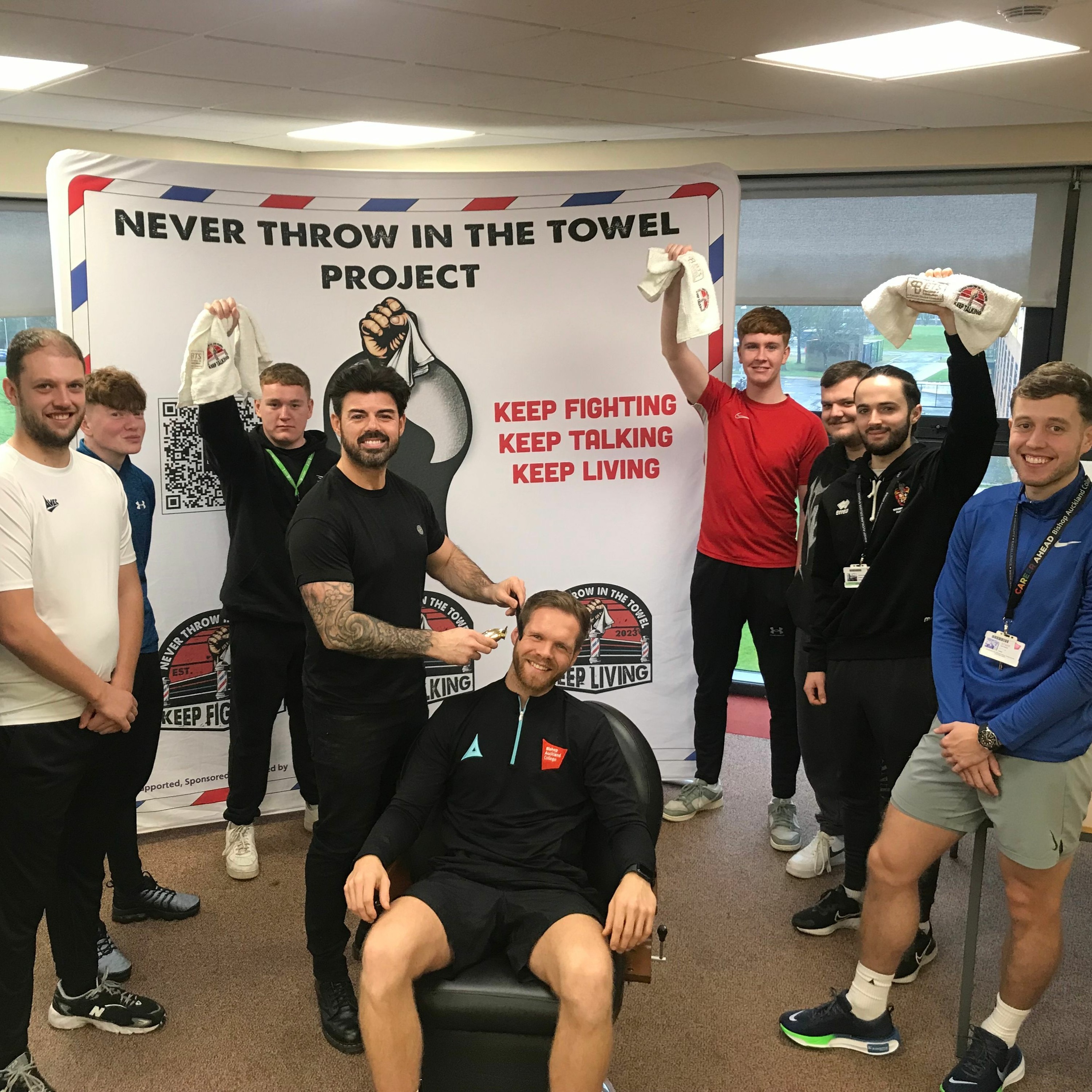 Former Big Brother winner Anthony Hutton speaks to college students