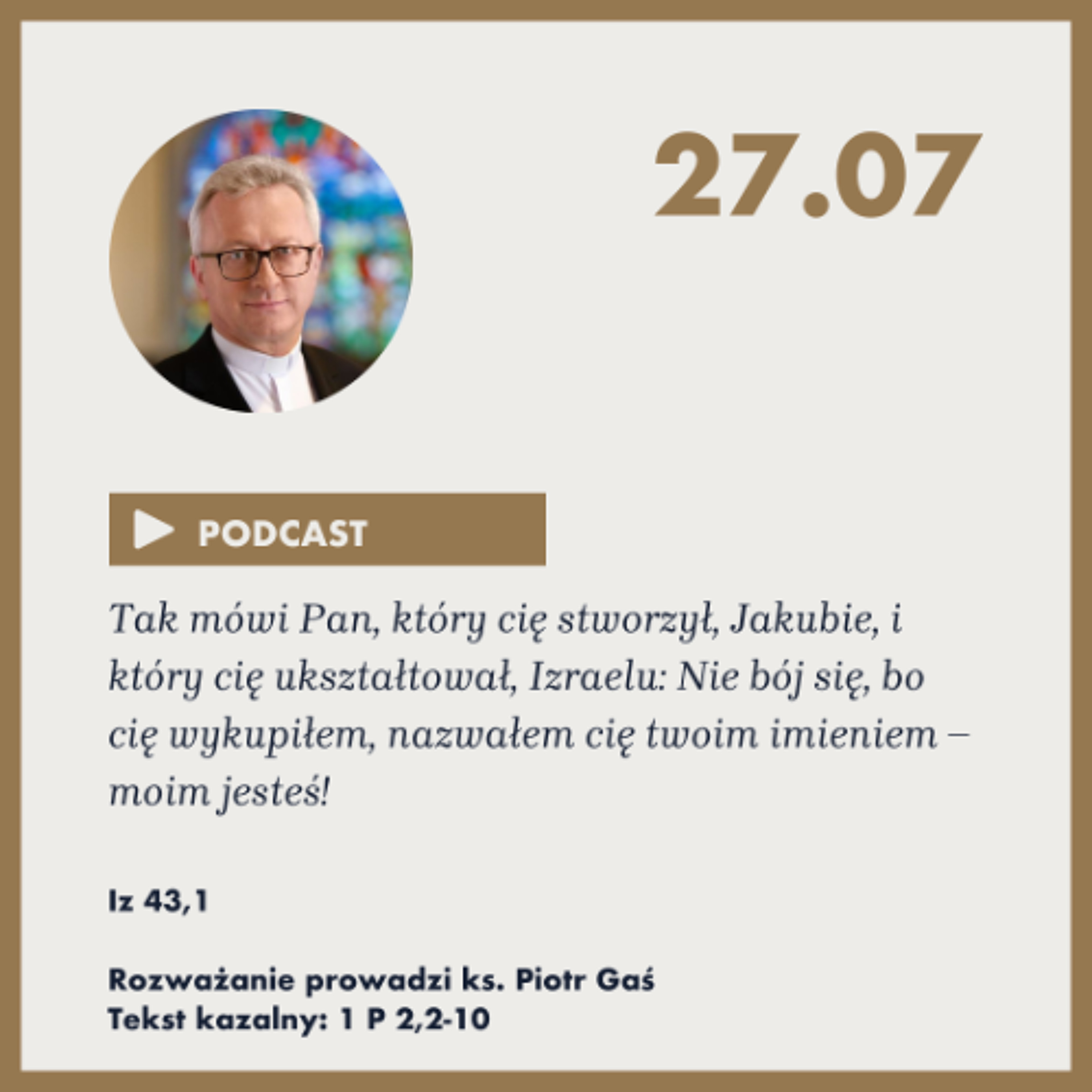 Niedziela ze Słowem, rozważanie z nabożeństwa z 27 lipca 2025 episode artwork