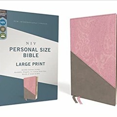 @Online(% NIV, Personal Size Bible, Large Print, Leathersoft, Pink/Gray, Red Letter, Comfort Pr