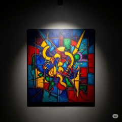 light on a painting.