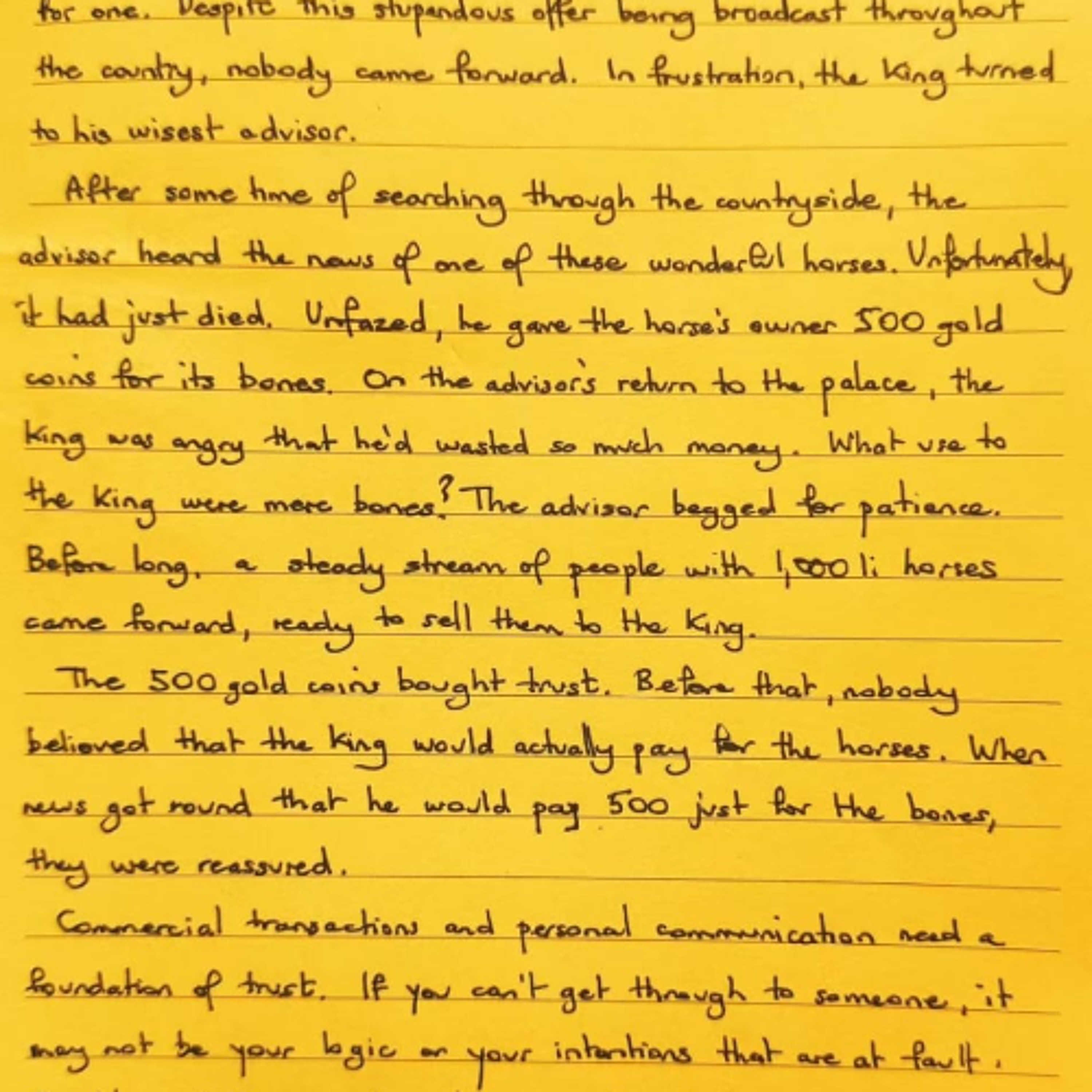 Nutrimento del Cuore - Foglietto Giallo del 17 febbraio 2026 sulla fiducia