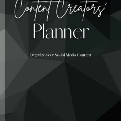 GET EPUB 📙 Content Creator Planner: Organize Your Social Media Content, Quarterly ve
