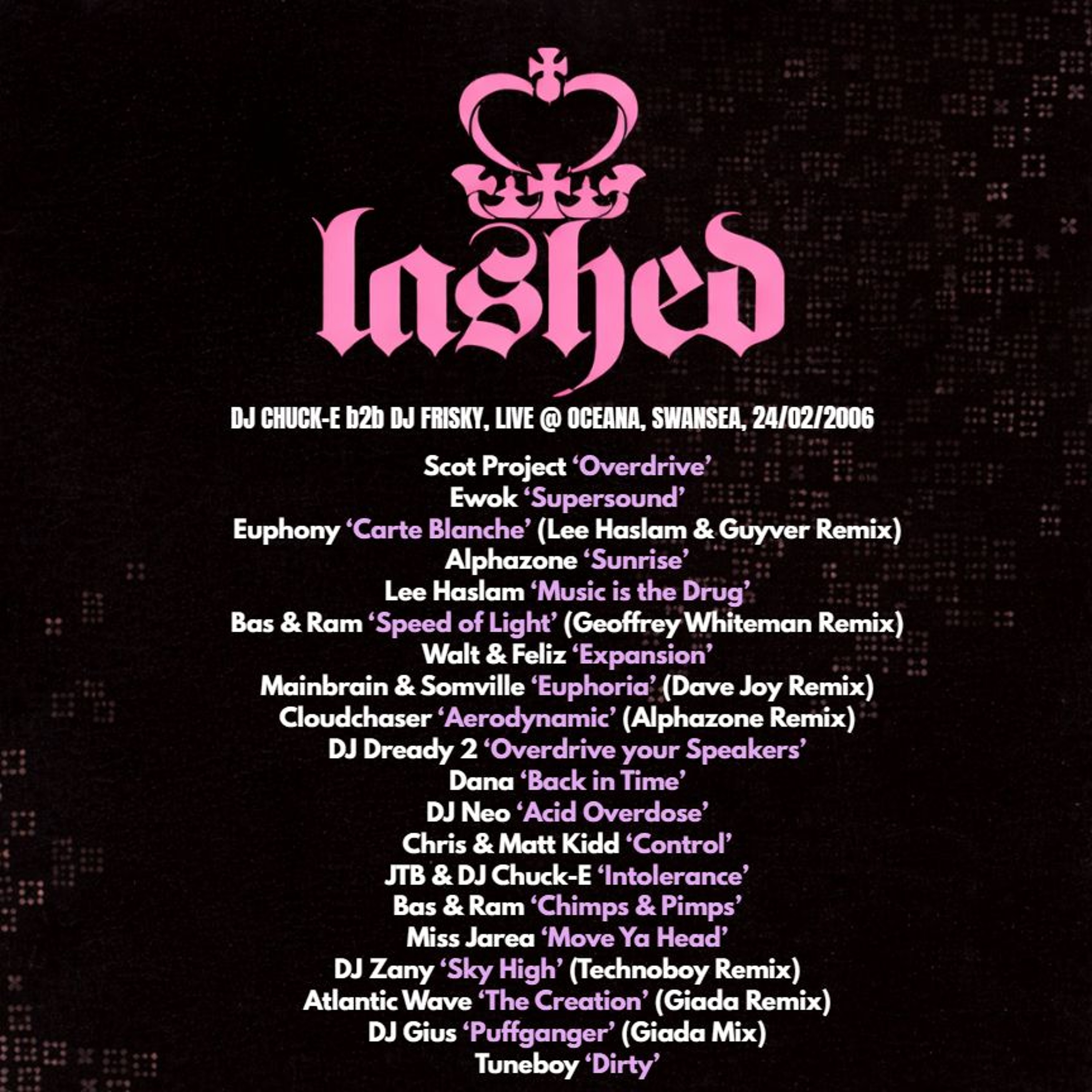 DJ Chuck-E b2b DJ Frisky Live @ Lisa Lashes presents Lashed, Oceana, 24/02/2006 episode artwork