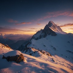 雪山の夜明け U5QM