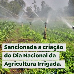 Sancionada a criação do Dia Nacional da Agricultura Irrigada