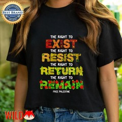 The right to exist resist return remain free palestine shirt