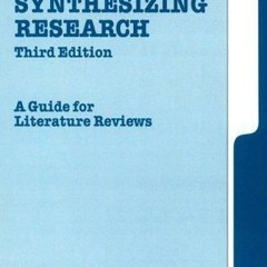 read✔ Synthesizing Research: A Guide for Literature Reviews (Applied Social Research