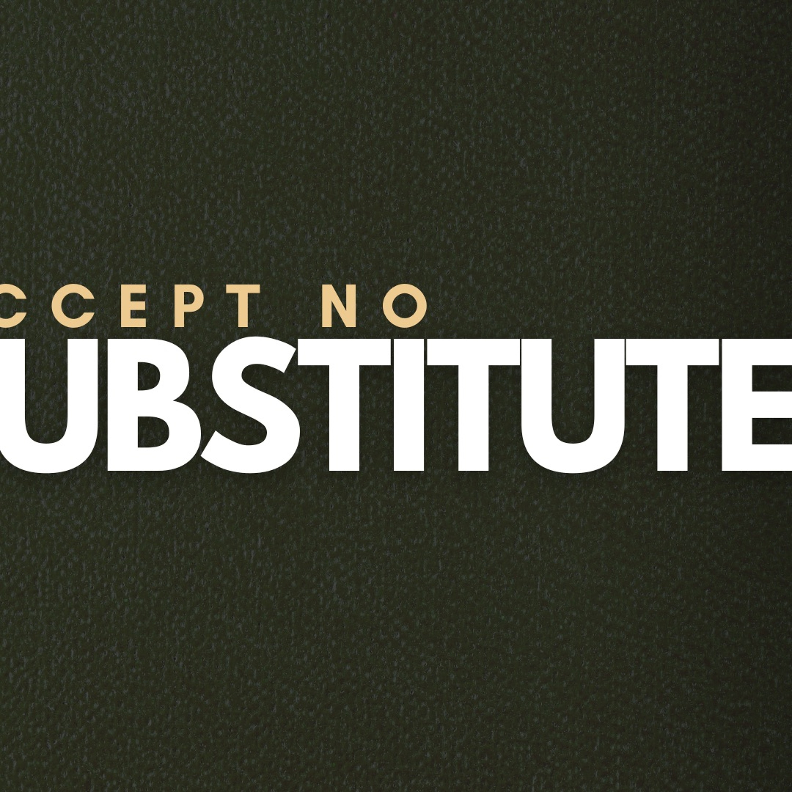 Bro Kyle Larsen - Accept No Substitutes