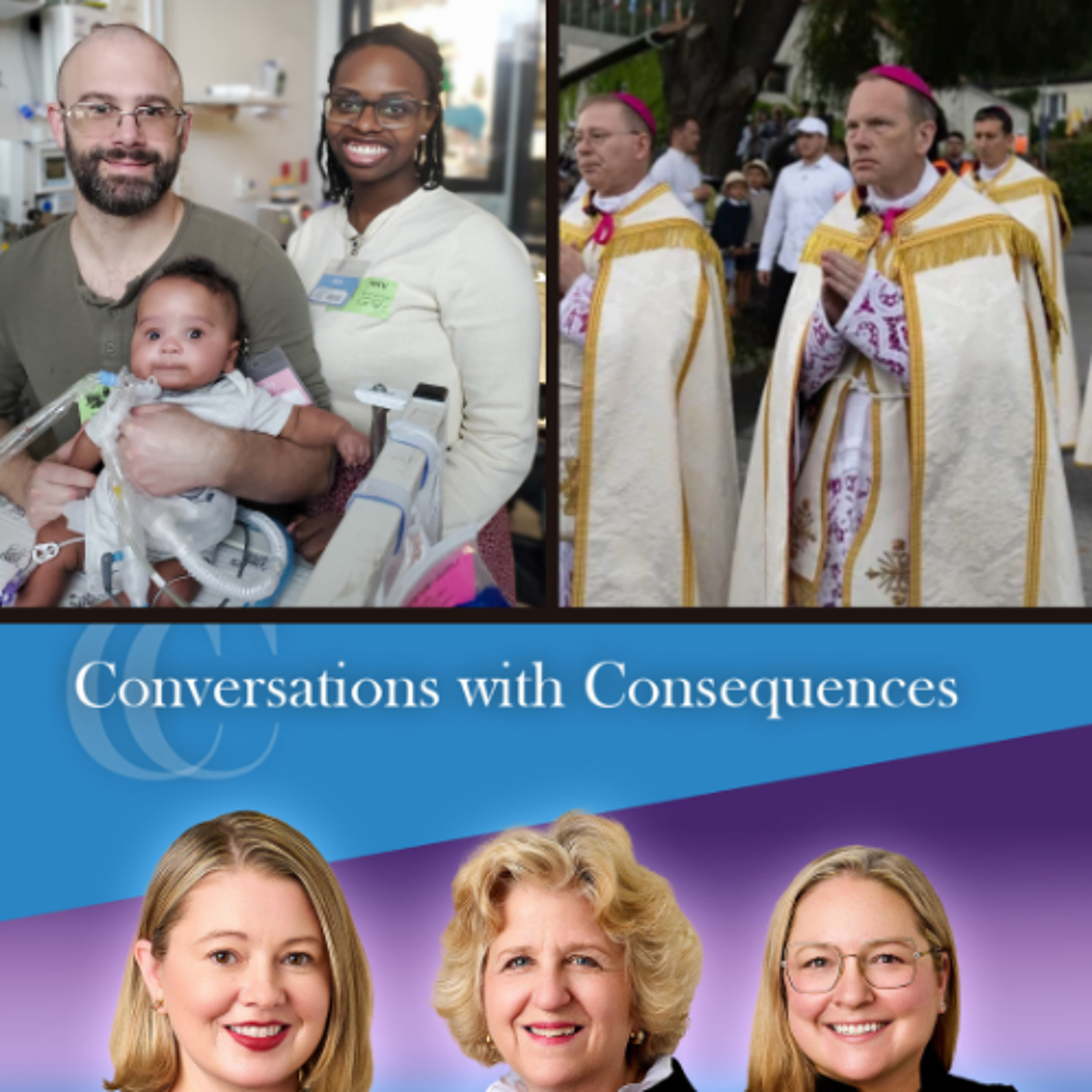 Ep. 377 Msgr. Landry on SSPX & Keishera Joubert on Her Miracle Baby Born Twice Plus the Joy of Siblings episode artwork