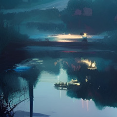 Night time creek