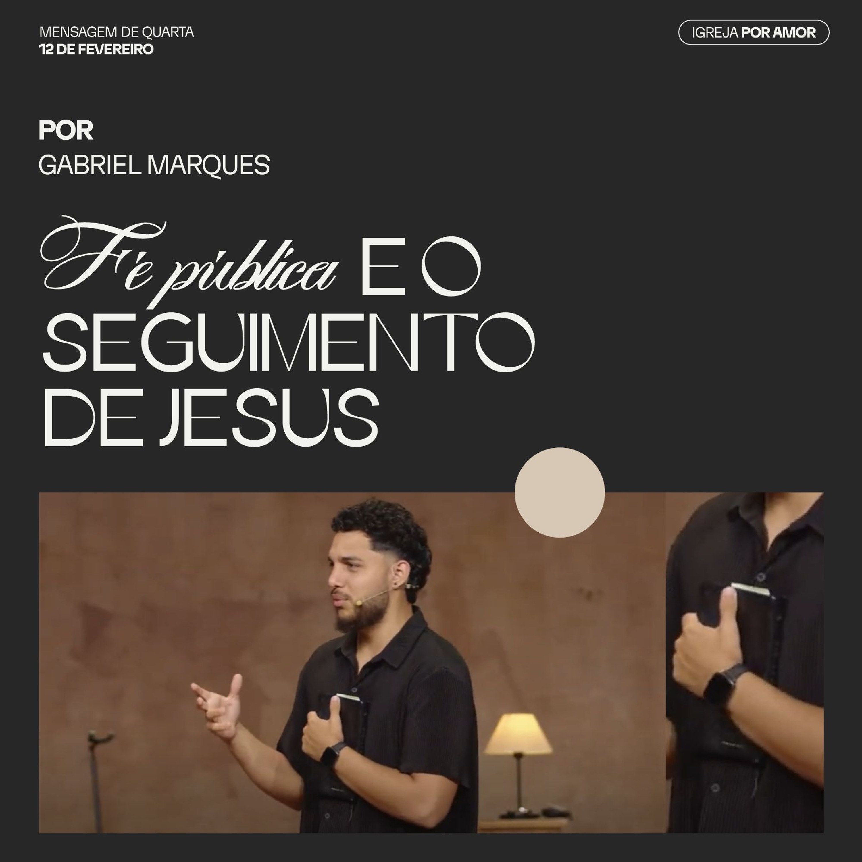 A fé pública no seguimento de Jesus | Igreja Por Amor | Gabriel Marques  | 12 de Fevereiro de 2025 episode artwork