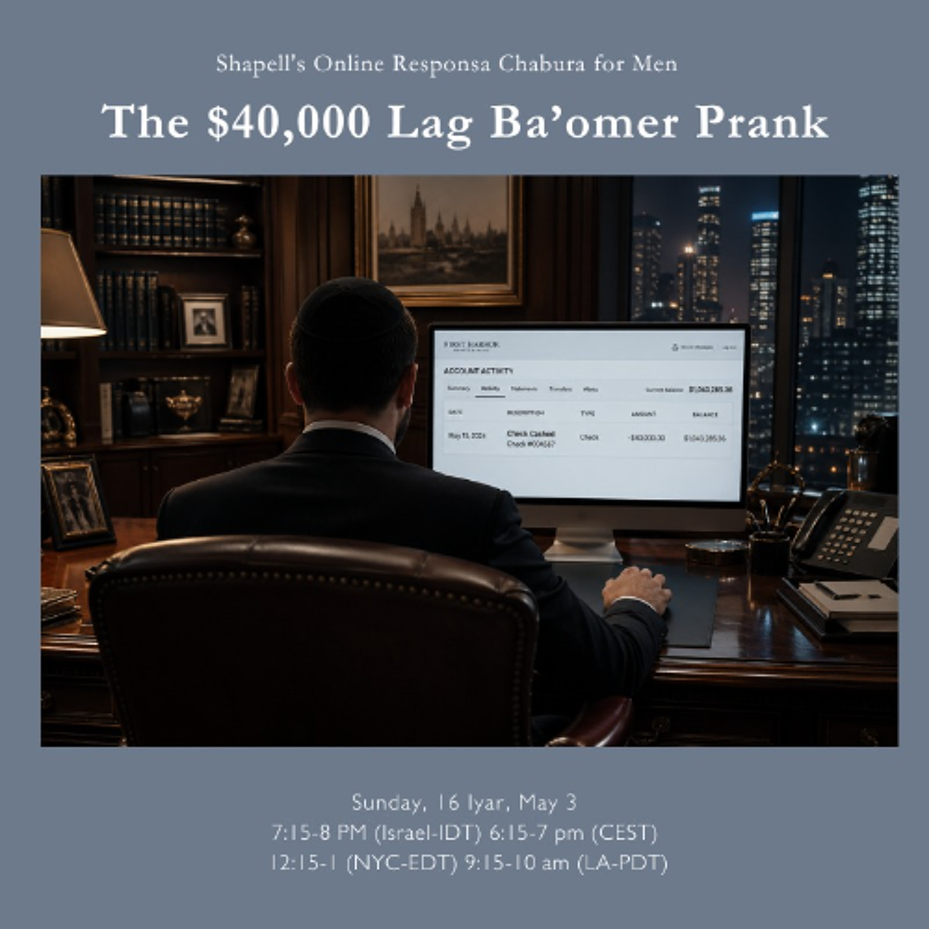 Rabbi Kwass - Responsa Chabura: The $40,000 Lag Baomer Prank episode artwork