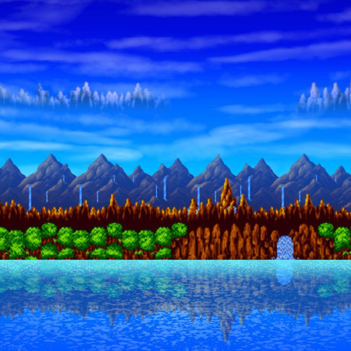 Background Retro Gaming, Green Hill Zone - Seven's Ko-fi Shop